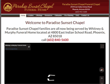 Tablet Screenshot of paradisesunsetchapel.com